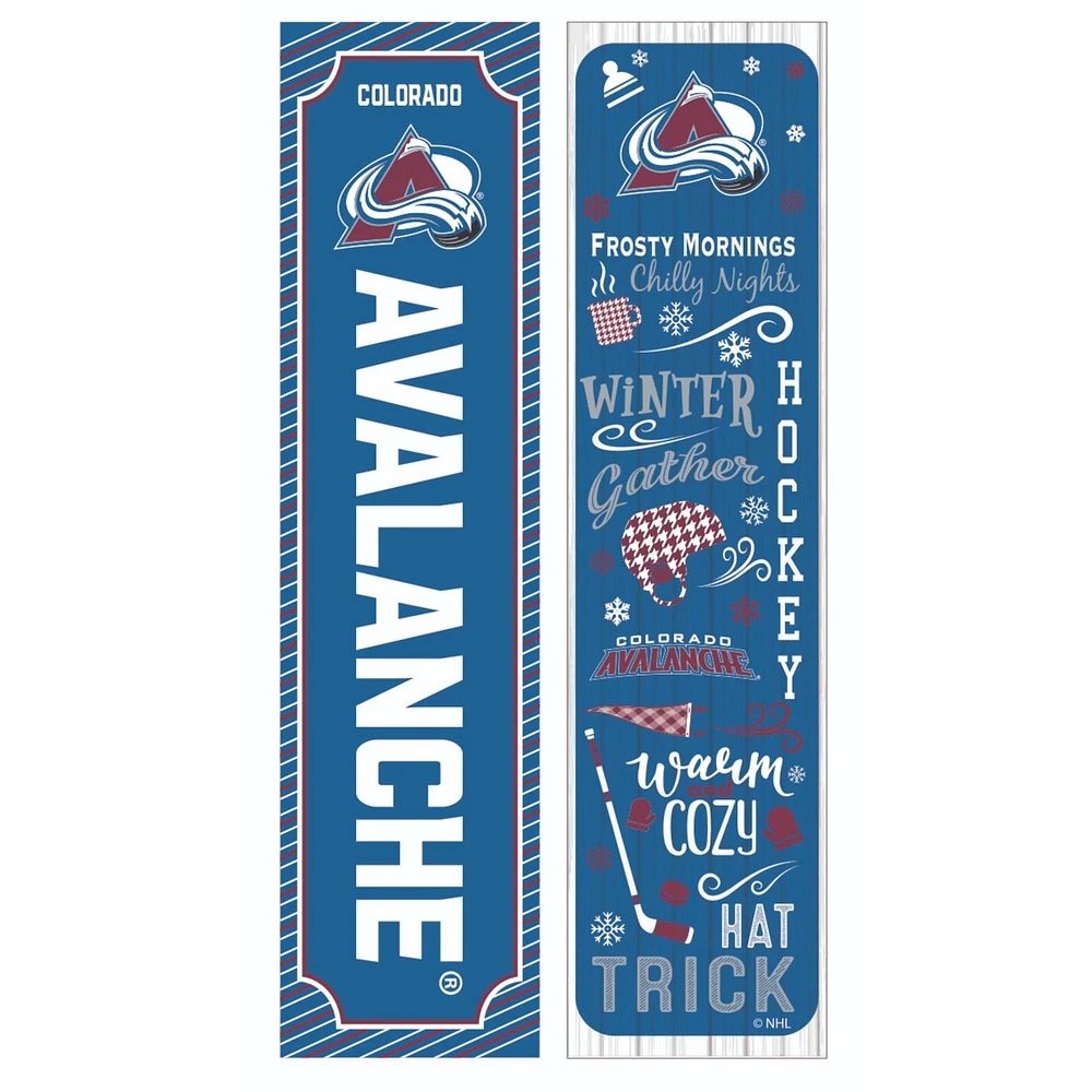 Colorado Avalanche 47" Double Sided Winter Leaner Fan Sign