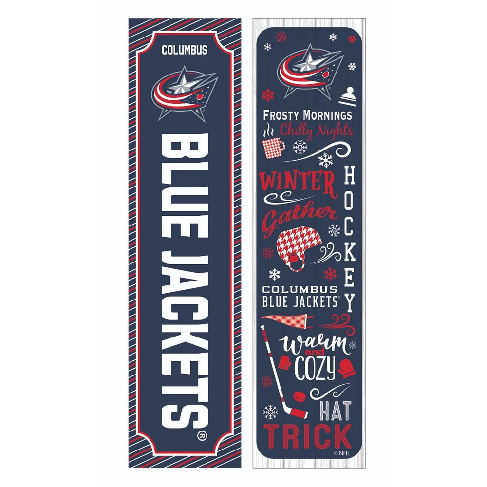 Columbus Blue Jackets 47" Double Sided Winter Leaner Fan Sign
