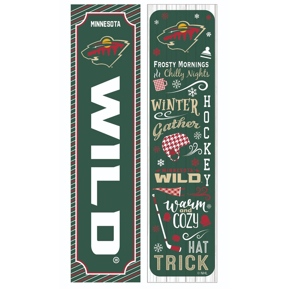 Minnesota Wild 47" Double Sided Winter Leaner Fan Sign