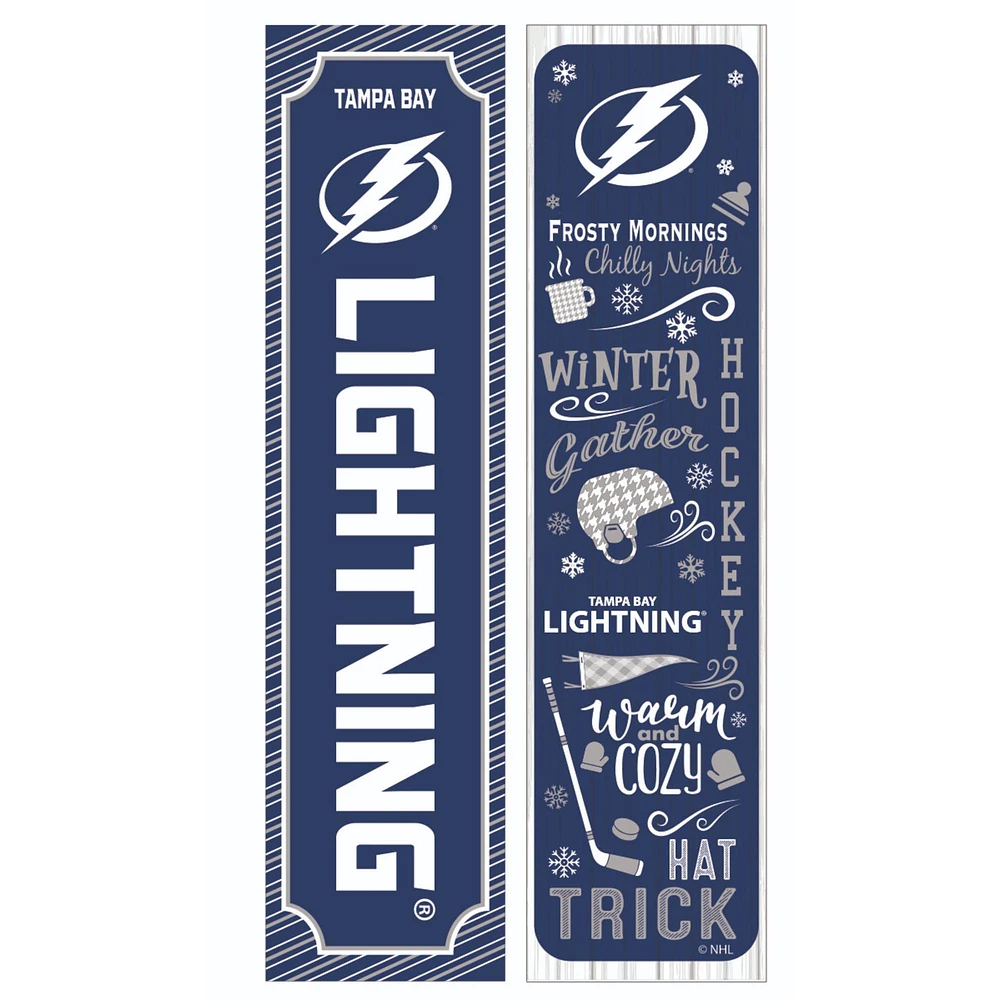Tampa Bay Lightning 47" Double Sided Winter Leaner Fan Sign
