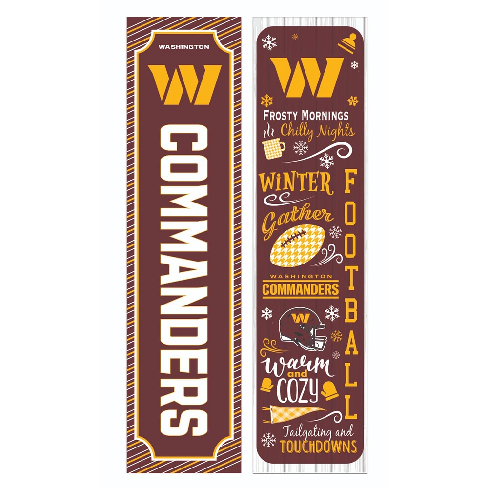 Washington Commanders 47" Double Sided Winter Leaner Fan Sign