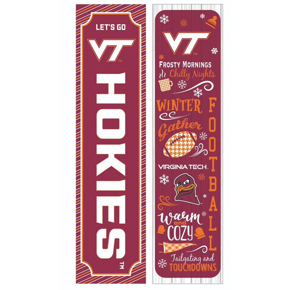 Virginia Tech Hokies 47" Double Sided Winter Leaner Fan Sign