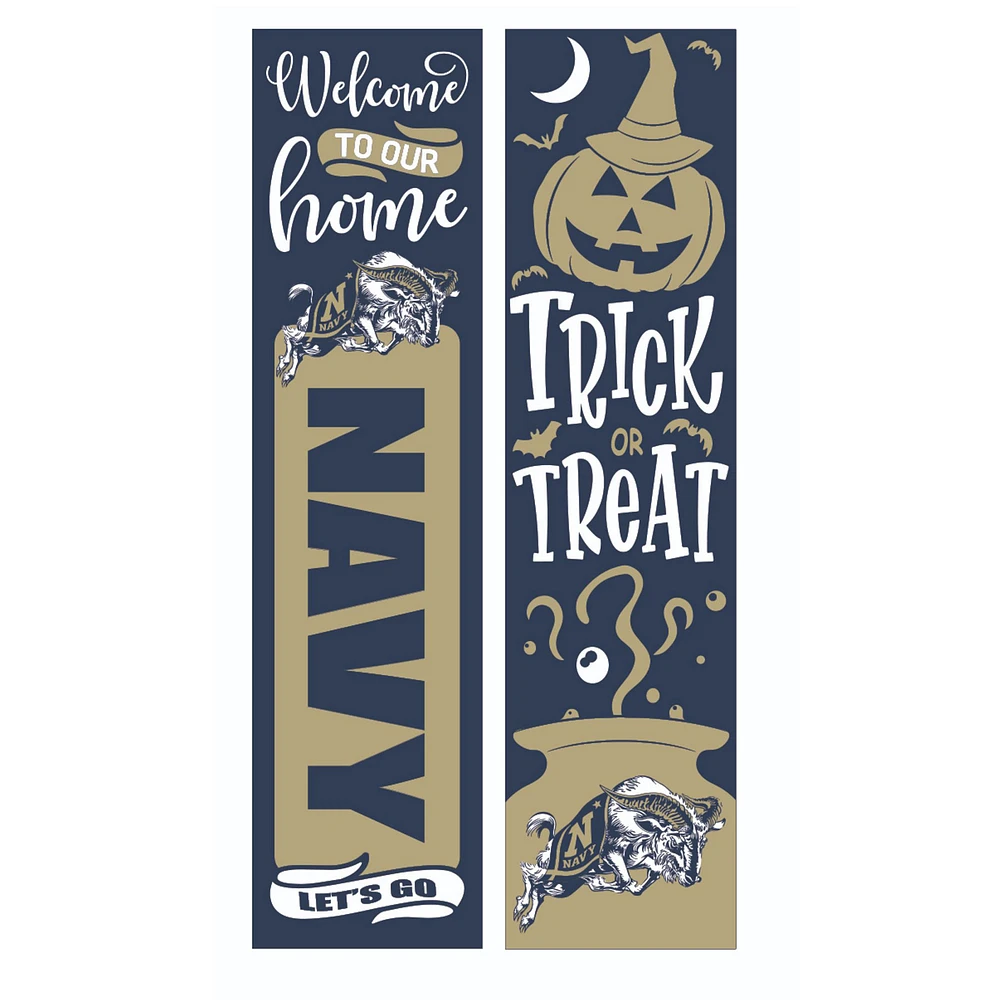 Navy Midshipmen 47" Double Sided Halloween Leaner Fan Sign