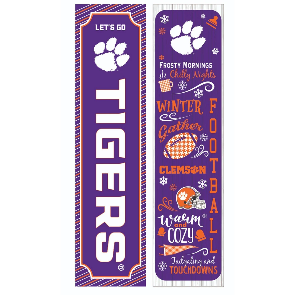 Clemson Tigers 47" Double Sided Winter Leaner Fan Sign