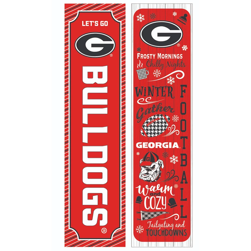 Georgia Bulldogs 47" Double Sided Winter Leaner Fan Sign
