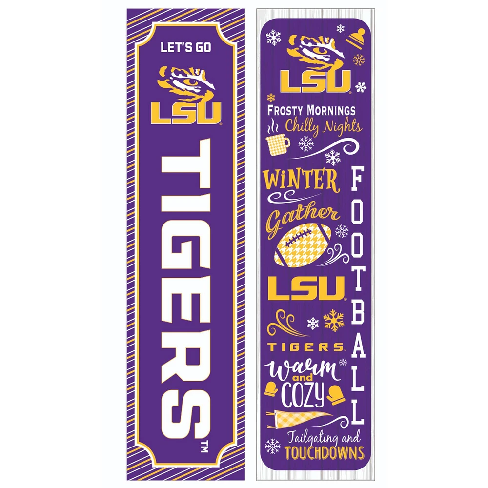 LSU Tigers 47" Double Sided Winter Leaner Fan Sign