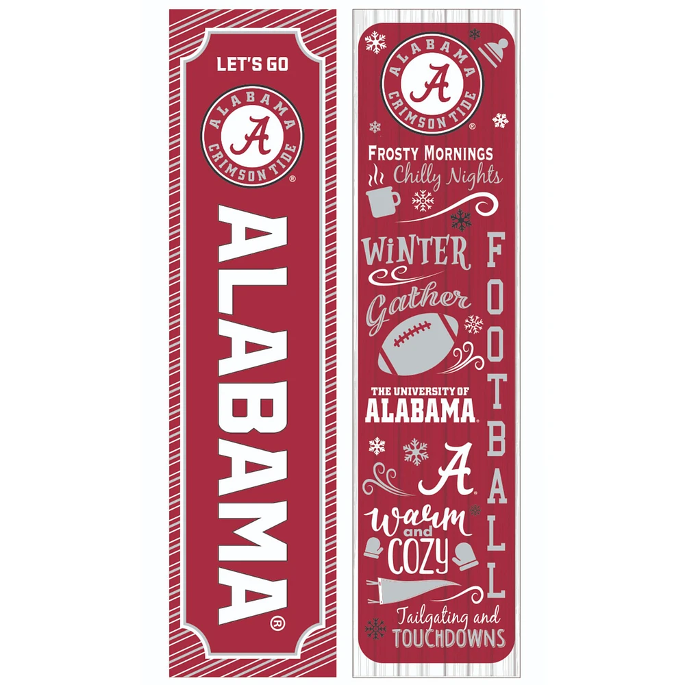 Alabama Crimson Tide 47" Double Sided Winter Leaner Fan Sign