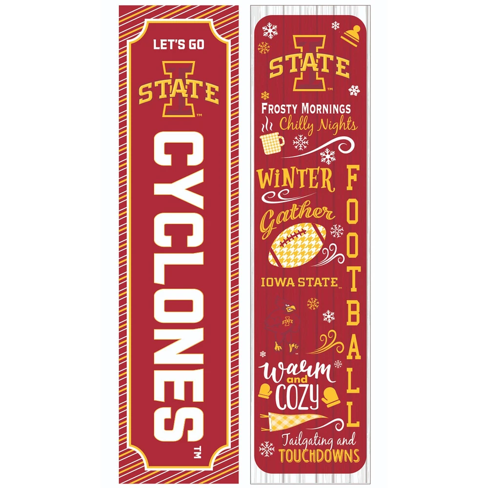 Iowa State Cyclones 47" Double Sided Winter Leaner Fan Sign