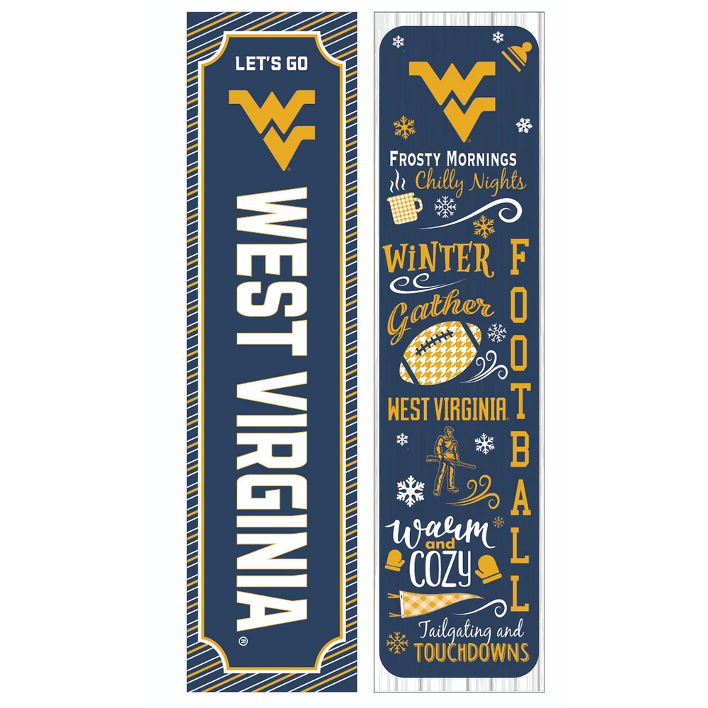 West Virginia Mountaineers 47" Double Sided Winter Leaner Fan Sign