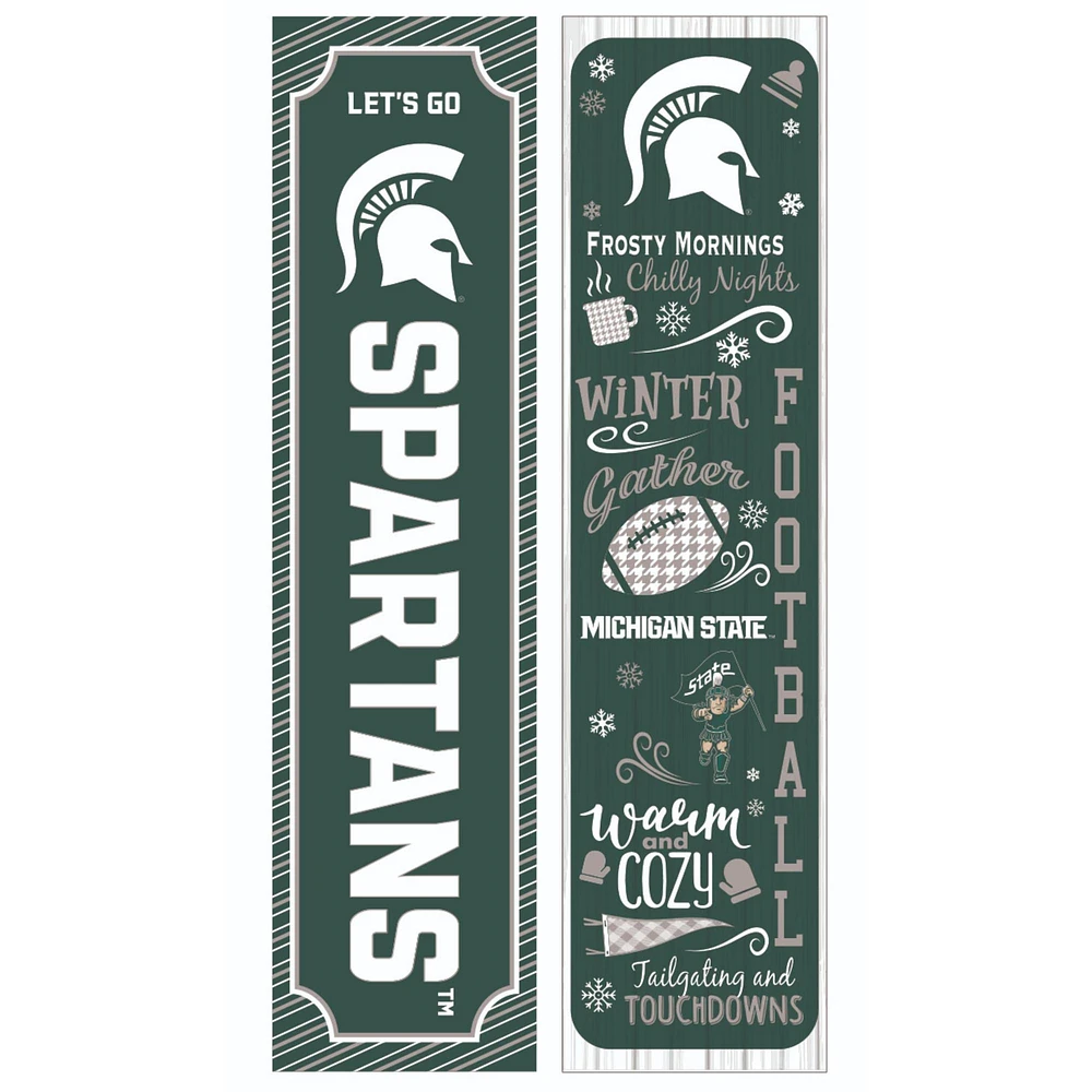 Michigan State Spartans 47" Double Sided Winter Leaner Fan Sign