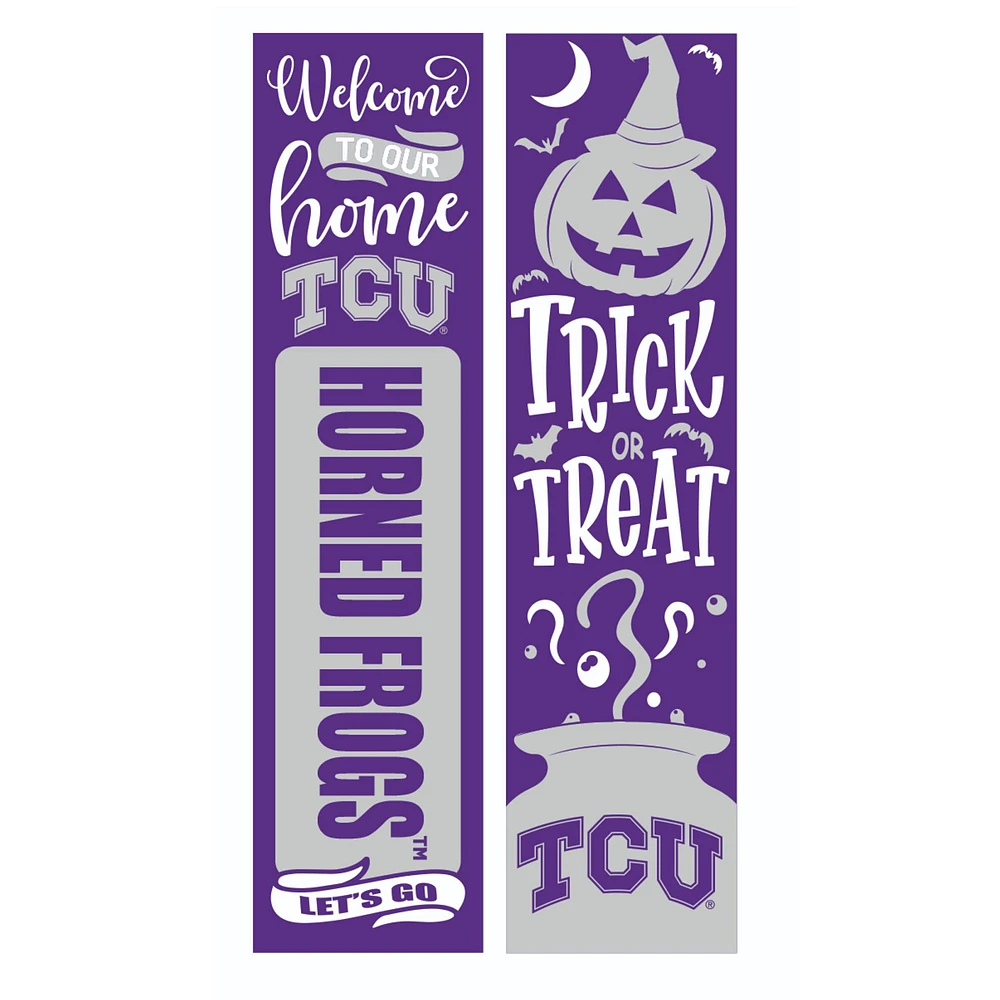 TCU Horned Frogs 47" Double Sided Halloween Leaner Fan Sign