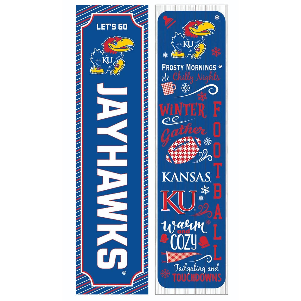 Kansas Jayhawks 47" Double Sided Winter Leaner Fan Sign