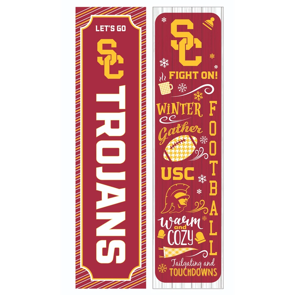 USC Trojans 47" Double Sided Winter Leaner Fan Sign