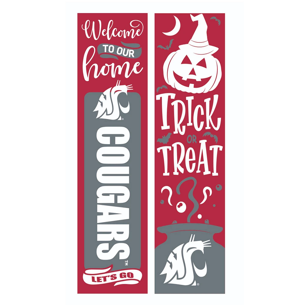 Washington State Cougars 47" Double Sided Halloween Leaner Fan Sign
