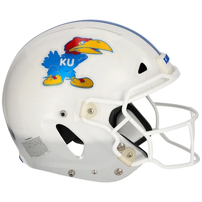Kansas Jayhawks Team-Issued White Helmet From the 2018-21 NCAA Football Seasons