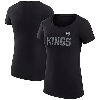 Women's G-III 4Her by Carl Banks Los Angeles Kings Super-Slim Fit Lightweight Dot Print Team T-Shirt