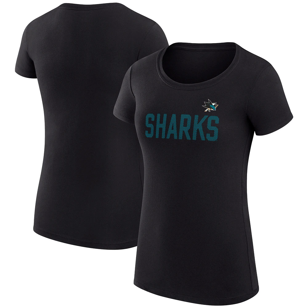 Women's G-III 4Her by Carl Banks San Jose Sharks Super-Slim Fit Lightweight Dot Print Team T-Shirt