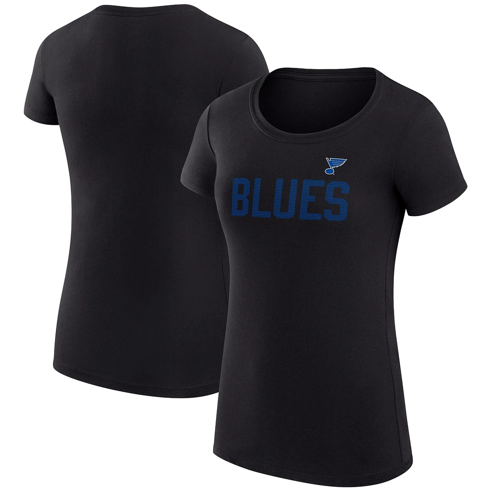 Women's G-III 4Her by Carl Banks St. Louis Blues Super-Slim Fit Lightweight Dot Print Team T-Shirt