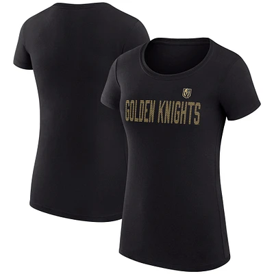 Women's G-III 4Her by Carl Banks Vegas Golden Knights Super-Slim Fit Lightweight Dot Print Team T-Shirt