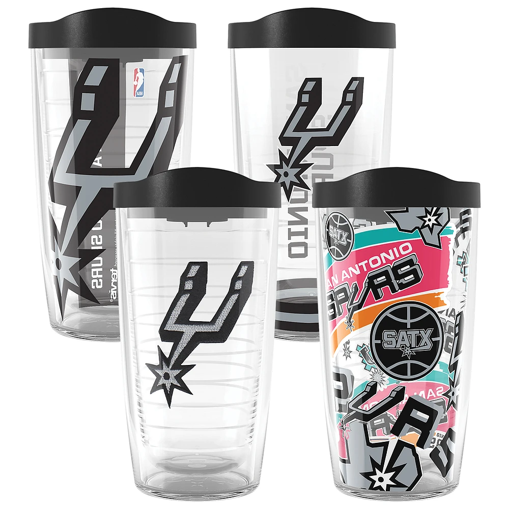 Tervis San Antonio Spurs Four-Pack 16oz. Classic Tumbler Set
