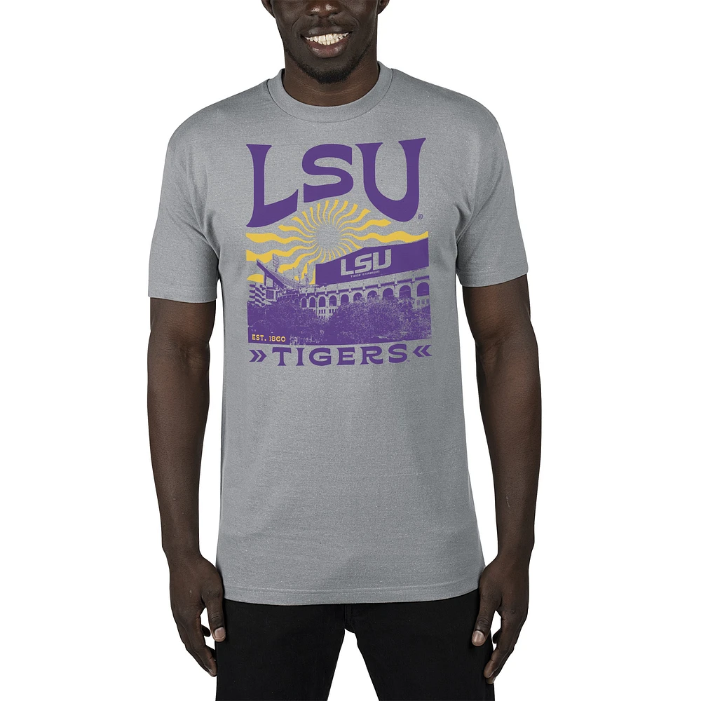 Men's Uscape Apparel Gray LSU Tigers Sustainable Renew T-Shirt