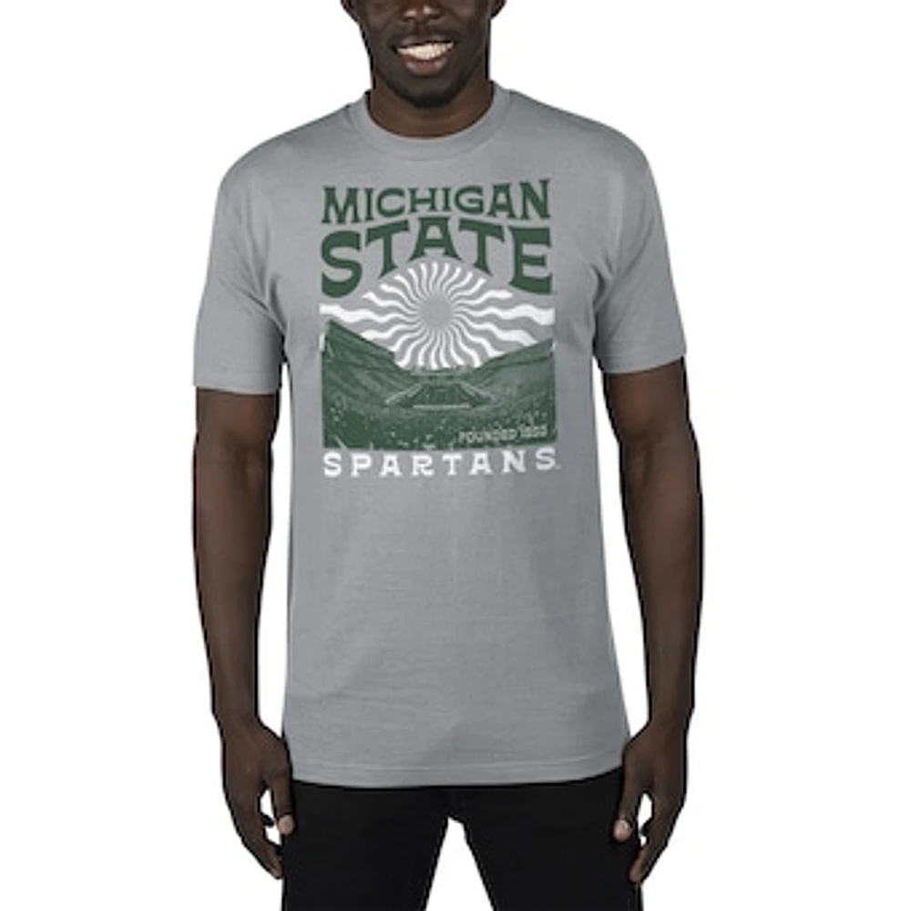 Men's Uscape Apparel Gray Michigan State Spartans Sustainable Renew T-Shirt