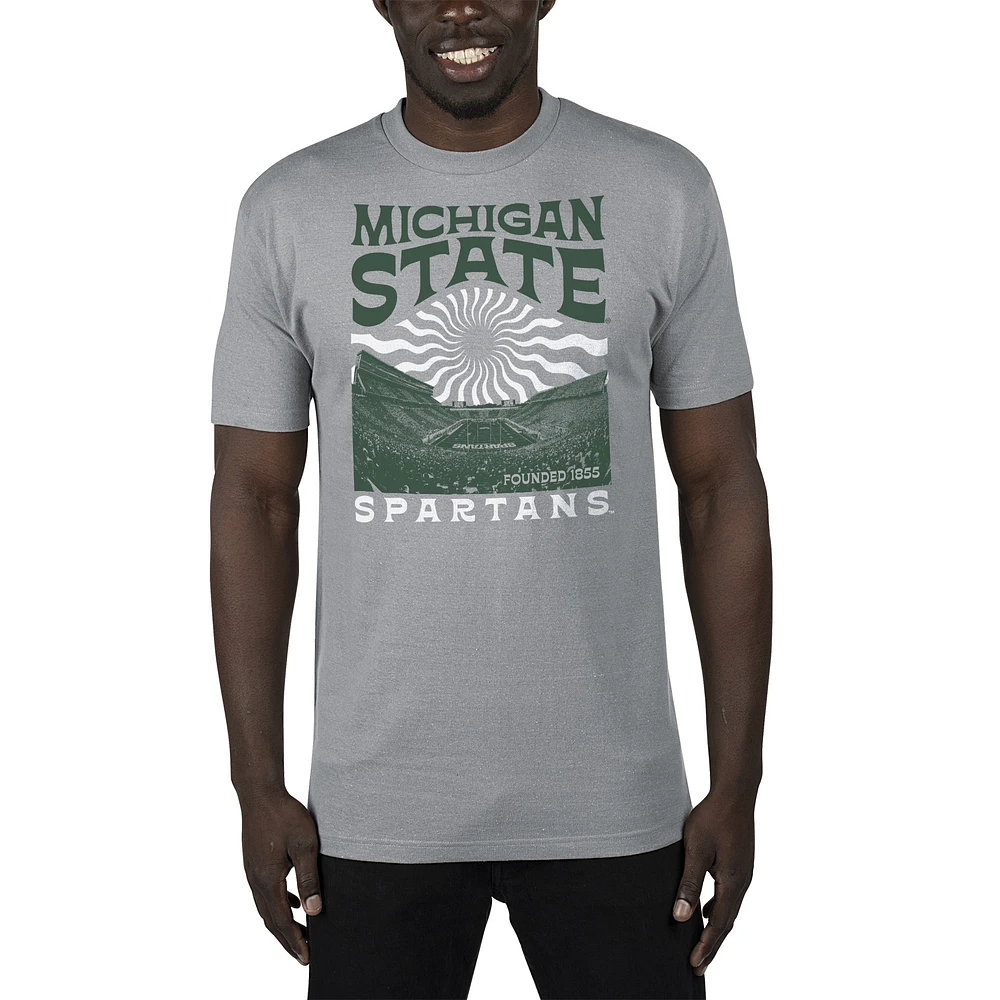 Men's Uscape Apparel Gray Michigan State Spartans Sustainable Renew T-Shirt