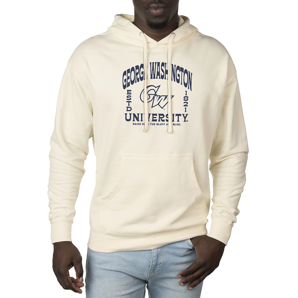 Men's Uscape Apparel Cream George Washington University Standard Pullover Hoodie