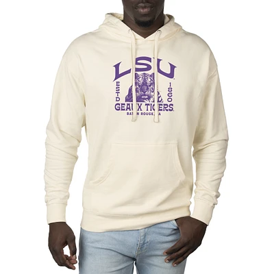 Men's Uscape Apparel Cream LSU Tigers Standard Pullover Hoodie