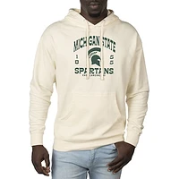 Men's Uscape Apparel Cream Michigan State Spartans Standard Pullover Hoodie