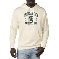 Men's Uscape Apparel Cream Michigan State Spartans Standard Pullover Hoodie