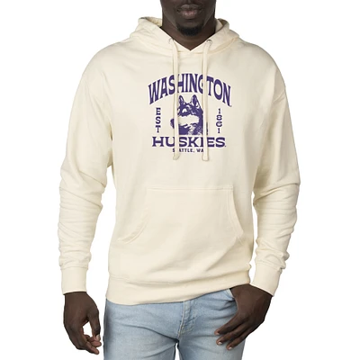 Men's Uscape Apparel Cream Washington Huskies Standard Pullover Hoodie