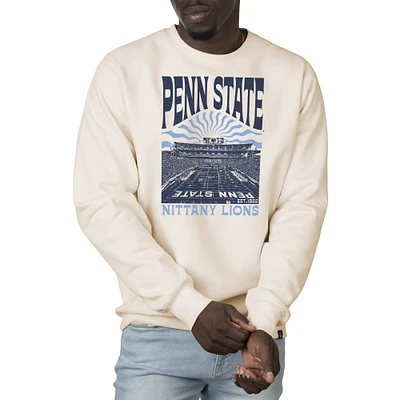 Men's Uscape Apparel Cream Penn State Nittany Lions Premium Heavyweight Crew Neck Sweatshirt