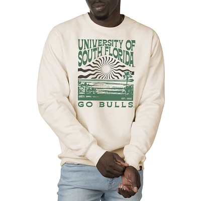 Men's Uscape Apparel Cream South Florida Bulls Premium Heavyweight Crew Neck Sweatshirt
