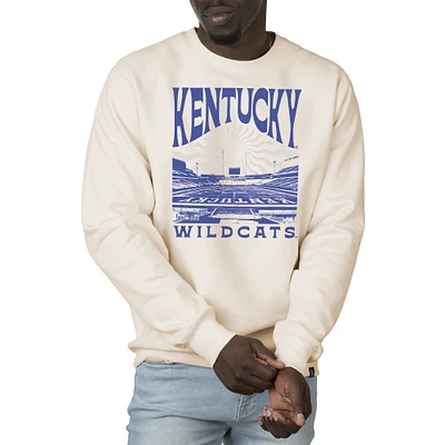 Men's Uscape Apparel Cream Kentucky Wildcats Premium Heavyweight Crew Neck Sweatshirt