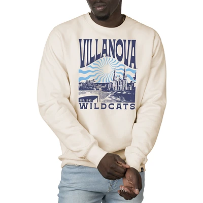 Men's Uscape Apparel Cream Villanova Wildcats Premium Heavyweight Crew Neck Sweatshirt