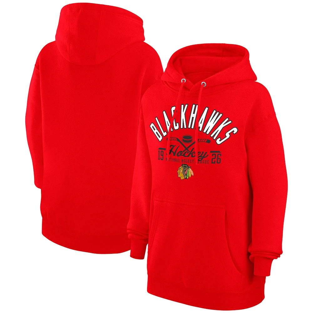 Men's Starter Chicago Blackhawks Puck Pullover Hoodie
