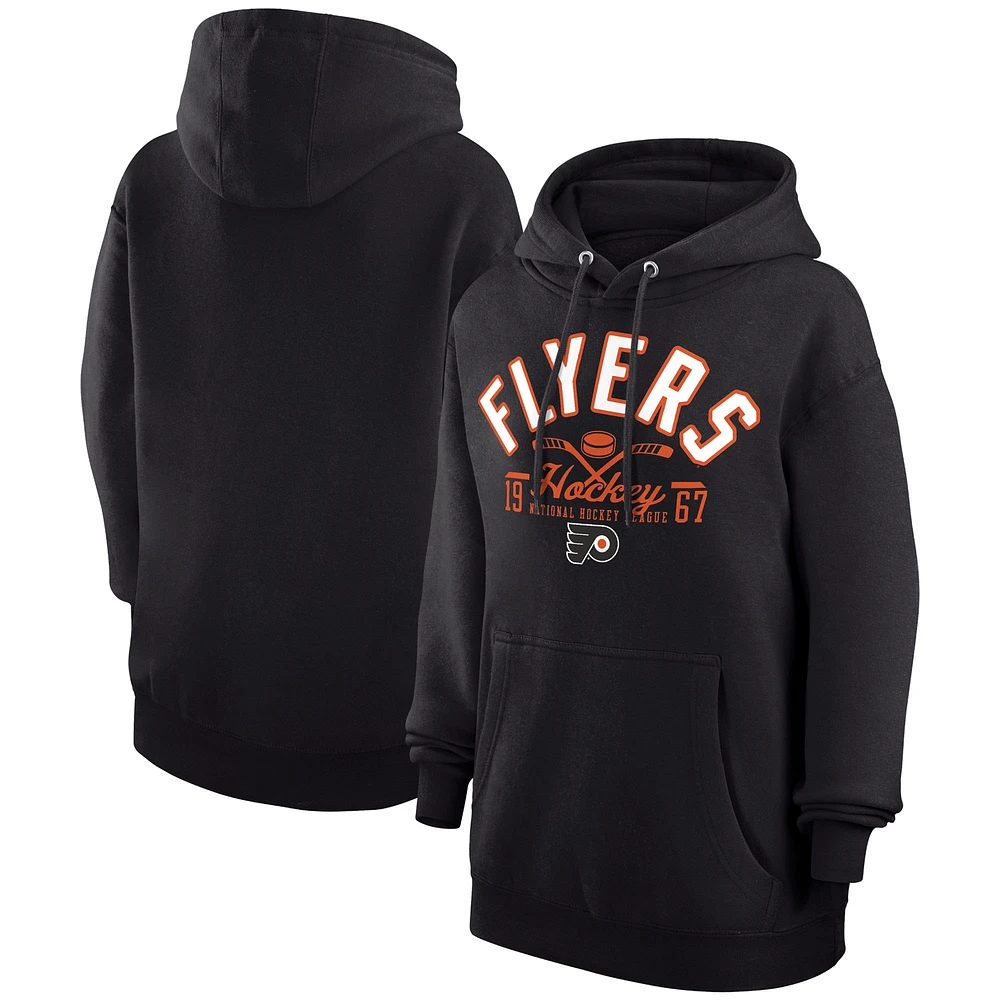 Men's Starter Black Philadelphia Flyers Puck Pullover Hoodie