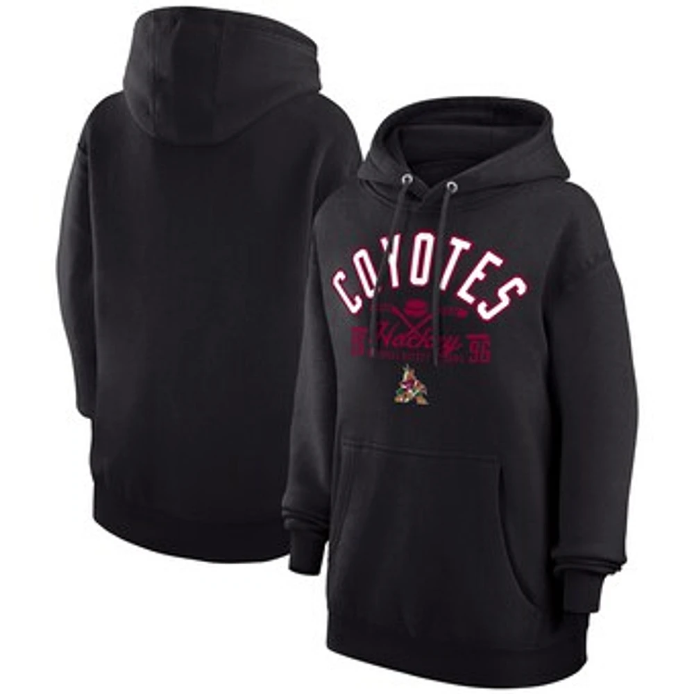 Men's Starter Black Arizona Coyotes Puck Pullover Hoodie