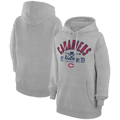 Men's Starter Heather Gray Montreal Canadiens Puck Pullover Hoodie