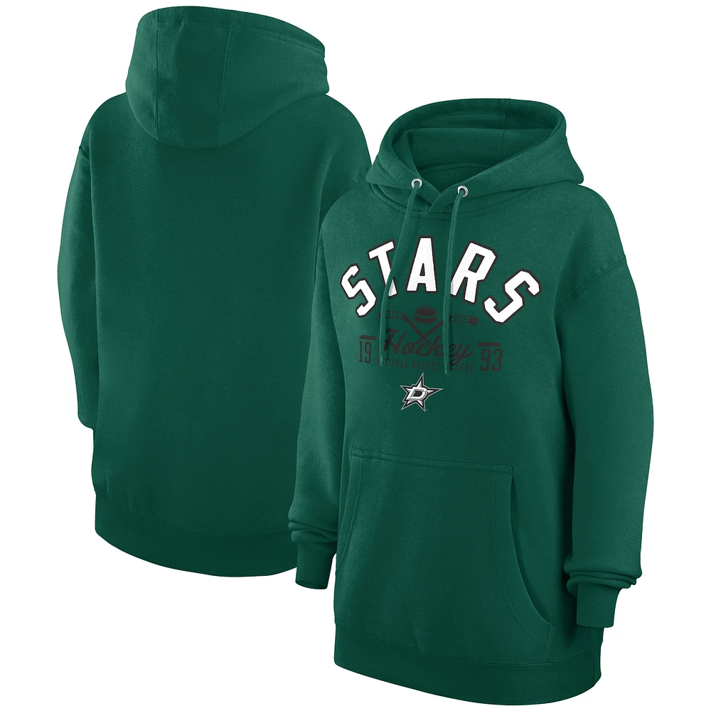 Men's Starter Green Dallas Stars Puck Pullover Hoodie