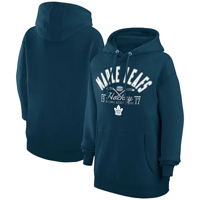 Men's Starter Navy Toronto Maple Leafs Puck Pullover Hoodie