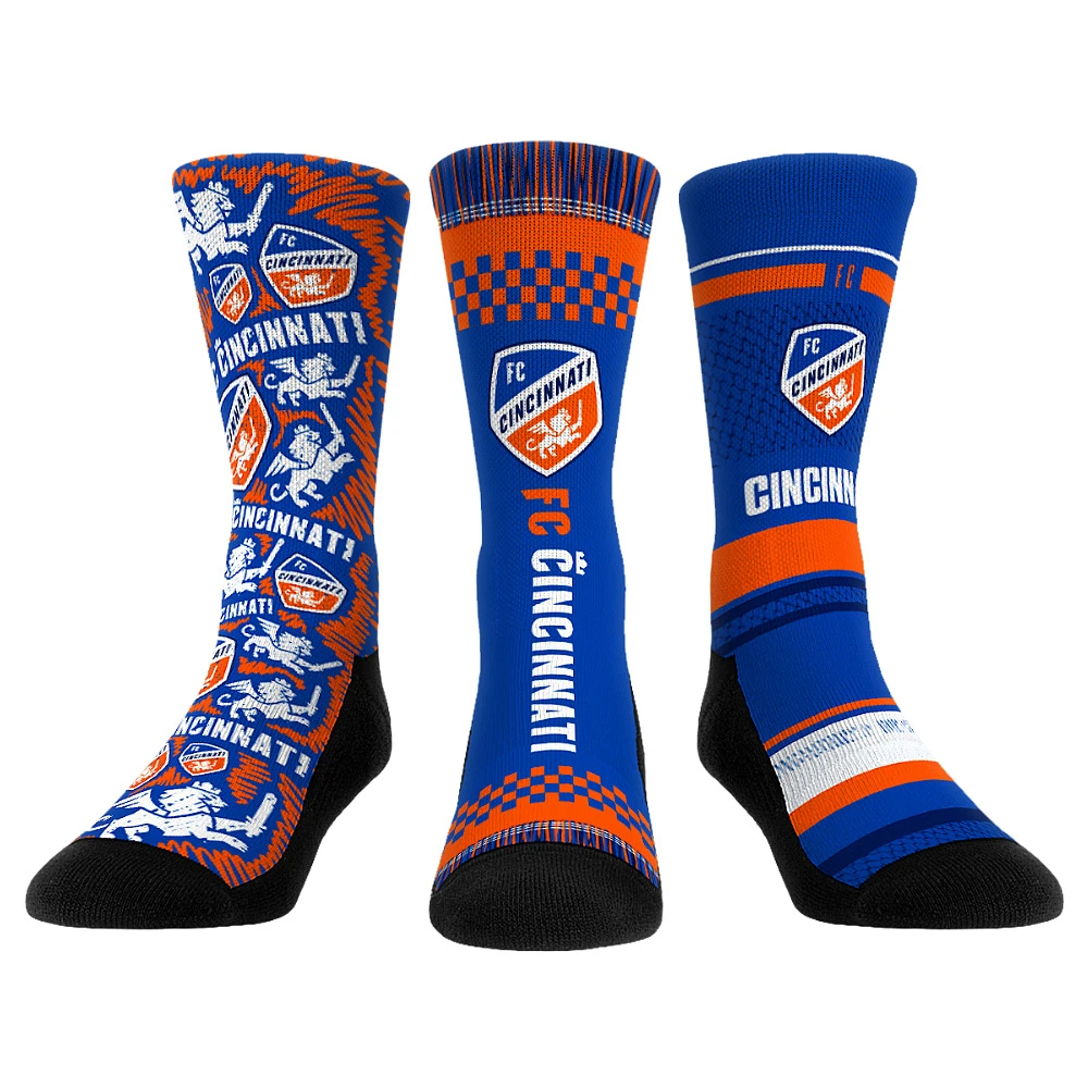 Youth Rock Em Socks FC Cincinnati Three-Pack Crew Socks Set