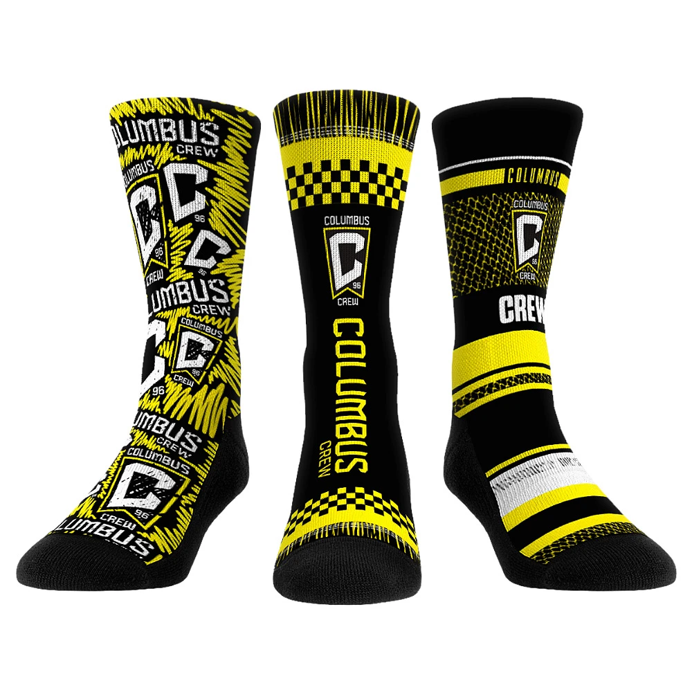 Youth Rock Em Socks Columbus Crew Three-Pack Crew Socks Set