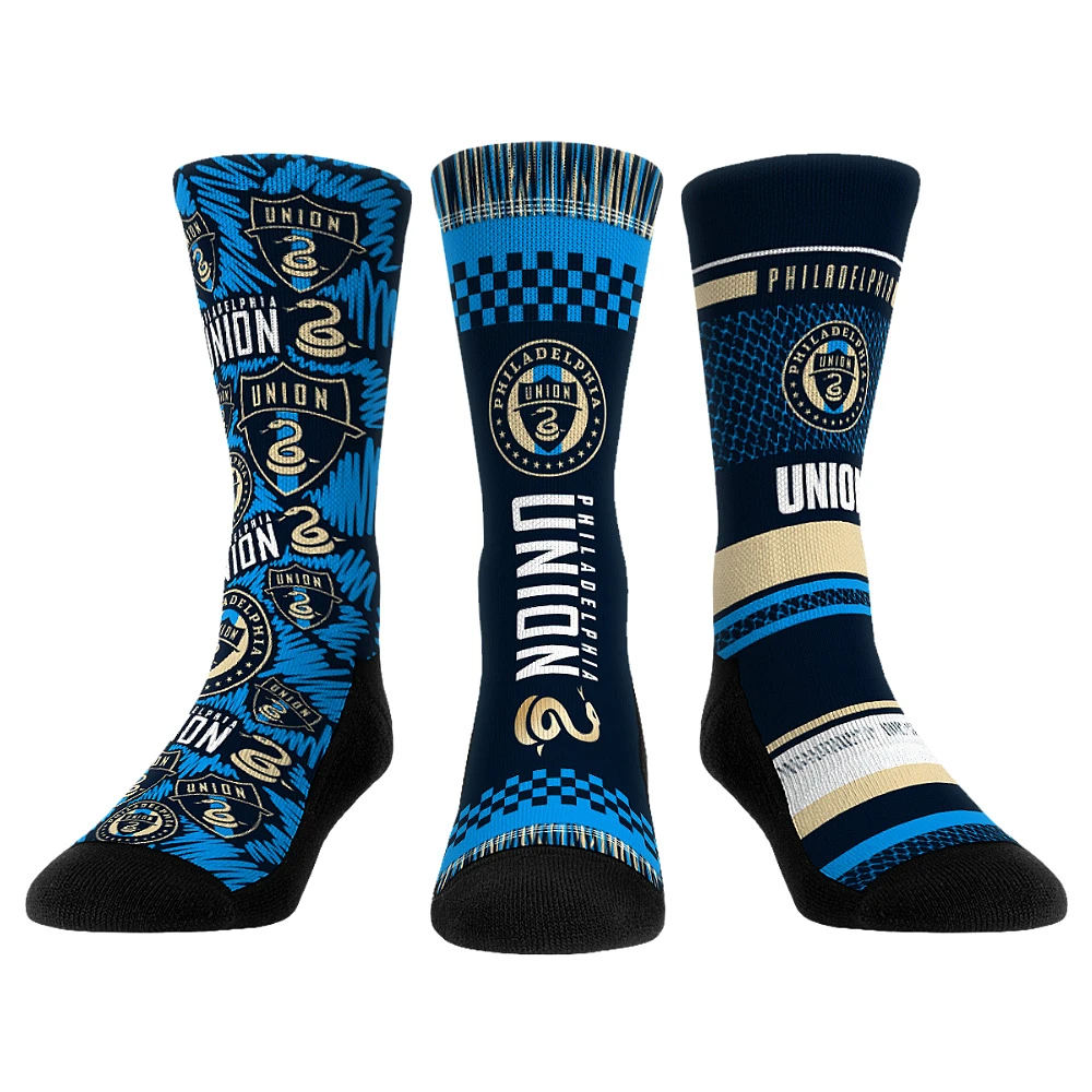 Youth Rock Em Socks Philadelphia Union Three-Pack Crew Socks Set