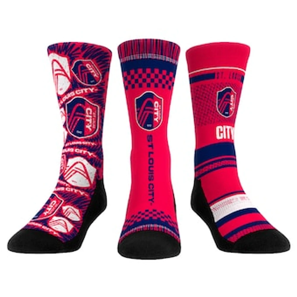 Youth Rock Em Socks St. Louis City SC Three-Pack Crew Socks Set