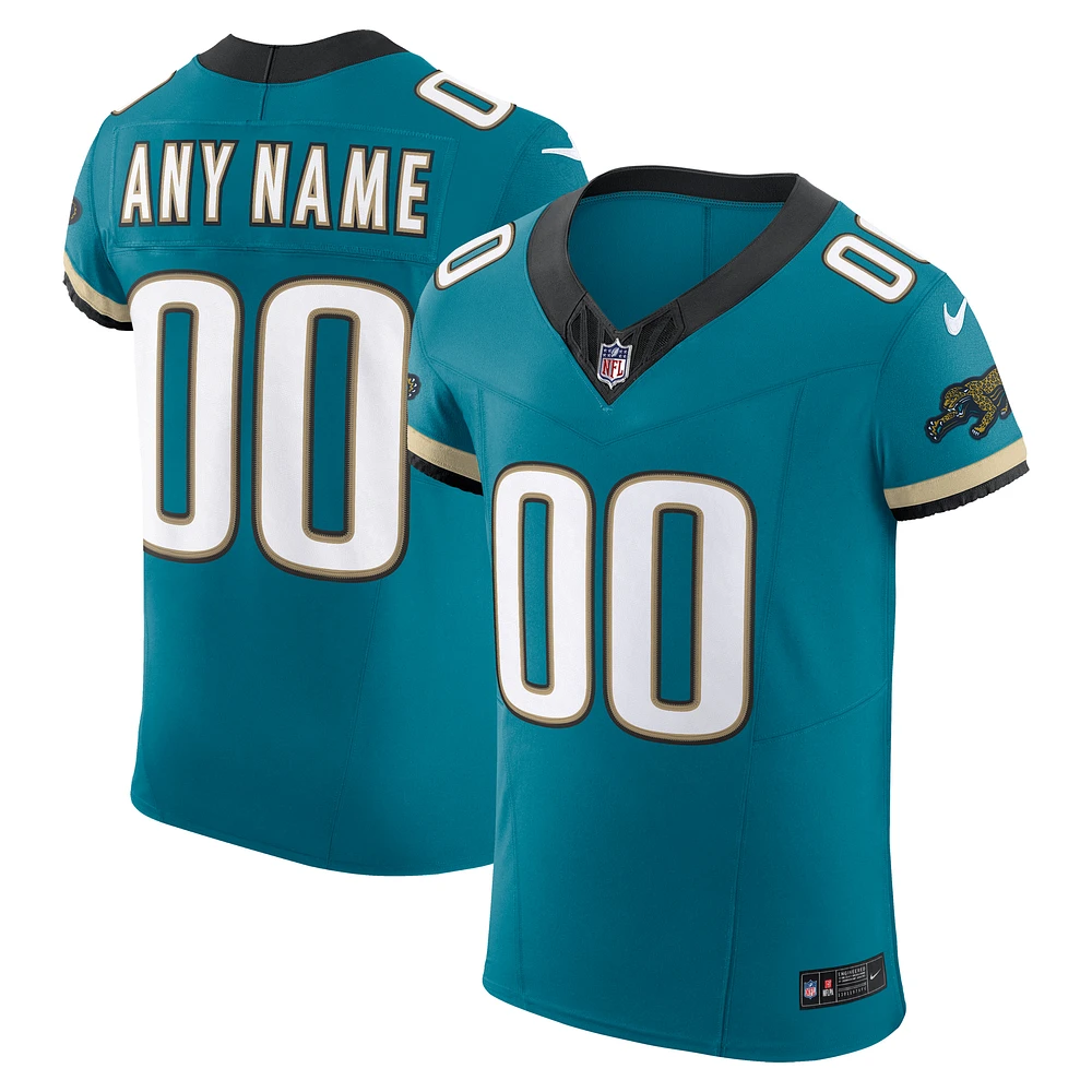 Men's Nike Teal Jacksonville Jaguars Alternate Vapor F.U.S.E. Elite Custom Jersey