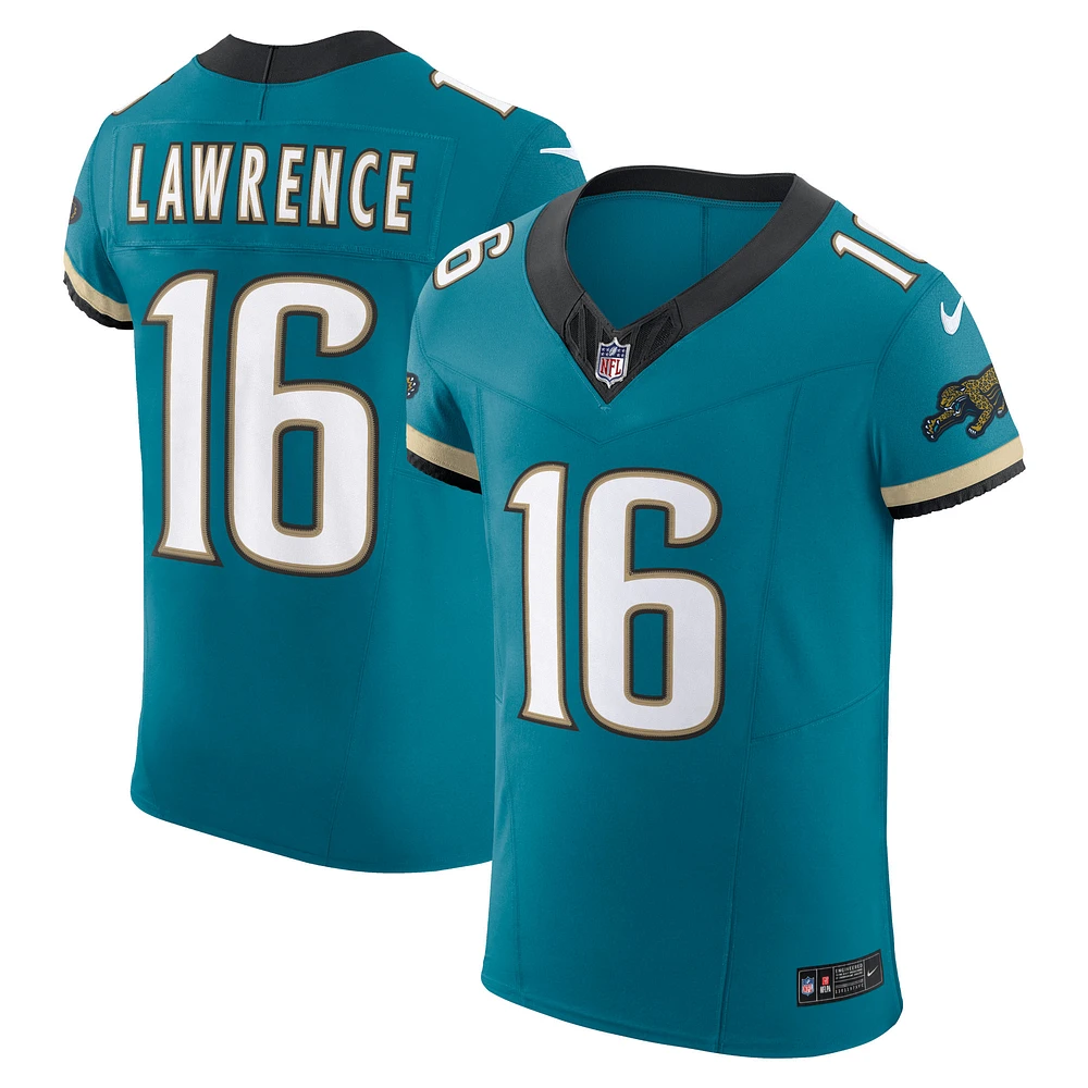 Men's Nike Trevor Lawrence Teal Jacksonville Jaguars Prowler Throwback Vapor F.U.S.E. Elite Jersey