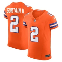 Men's Nike Patrick Surtain II Orange Denver Broncos Vapor F.U.S.E. Elite Jersey