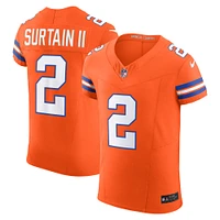 Men's Nike Patrick Surtain II Orange Denver Broncos Vapor F.U.S.E. Elite Jersey